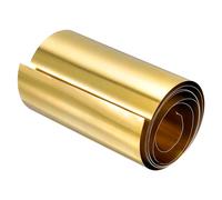 sourcing map Brass Sheet Roll, 3000mm x 100mm x 0.05mm Brass Foil Roll Brass Strip for Crafts, Electrical Repairs, Grounding