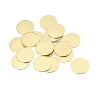 sourcing map Brass Stamping Blank Round Metal DIY Tag 18mm Dia 1mm Thick for Craft, Pendant Decoration, Pack of 20