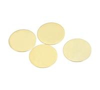 sourcing map Brass Stamping Blank Round Metal DIY Tag 27mm Dia 0.8mm Thick for Craft, Pendant Decoration, Pack of 4