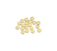 sourcing map Brass Stamping Blank Round Metal DIY Tag 3mm Dia 0.8mm Thick for Craft, Pendant Decoration, Pack of 20