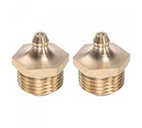 sourcing map Brass Straight Grease Fitting M18 x 1.5mm Thread Hydraulic Grease Fitting Accessories, 2Pcs