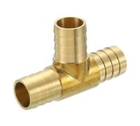sourcing map Brass Tee Pipe Fitting, 3/4" x 3/4" x 3/4" 3 Way T-Connector Fitting Coupler Adapter for Gas Transport Connect Pipelines, 1 Pcs