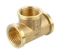 sourcing map Brass Tee Pipe Fitting, G1/2" x G1/2" x G1/2" 3 Way T-Connector for Gas Transport Connect Pipelines, 1pcs