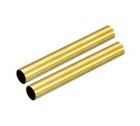 sourcing map Brass Tube, 13mm OD 0.5mm Wall Thickness 100mm Length Round Pipe Tubing for Industry, DIY Projects 2 Pcs