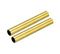 sourcing map Brass Tube, 13mm OD 1mm Wall Thickness 100mm Length Round Pipe Tubing for Industry, DIY Projects 2 Pcs