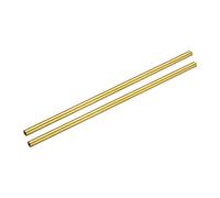 sourcing map Brass Tube, 3mm OD 1mm Wall Thickness 100mm Length Round Pipe Tubing for Industry, DIY Projects 2 Pcs
