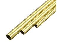 sourcing map Brass Tube, 4mm 5mm 6mm OD x 0.2mm Wall Thickness 300mm Length Seamless Round Pipe Tubing, Pack of 3