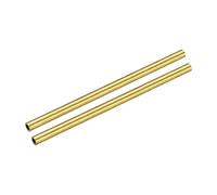 sourcing map Brass Tube, 5mm OD 1mm Wall Thickness 100mm Length Round Pipe Tubing for Industry, DIY Projects 2 Pcs