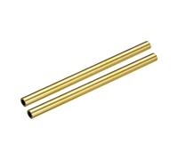 sourcing map Brass Tube, 6mm OD 1mm Wall Thickness 100mm Length Round Pipe Tubing for Industry, DIY Projects 2 Pcs