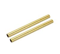 sourcing map Brass Tube, 8mm OD 1mm Wall Thickness 100mm Length Round Pipe Tubing for Industry, DIY Projects 2 Pcs