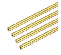 sourcing map Brass Tubing 2mm OD x 0.5mm Wall Thick x 203mm H65 Brass 4Pcs