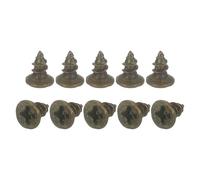 sourcing map Brass Wood Screws, M3x6mm Phillips Flat Head Self Tapping Connector for Door Hinges, Wooden Furniture, Home Appliances 50Pcs