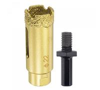 sourcing map Brazed Diamond Core Drill Bits 22mm Hole Saws with M10 Arbor Adapter for Porcelain Tile Marble Concrete Stone Brick