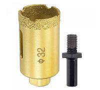 sourcing map Brazed Diamond Core Drill Bits 32mm Hole Saws with M10 Arbor Adapter for Porcelain Tile Marble Concrete Stone Brick