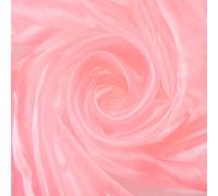 sourcing map Bright Pink Organza Fabric 60" Bridal Solid Sheer Organza Crystal Organza Sheer Silky Fabric for DIY Craft Table Runner Wedding Party Home Decoration, 60" by 1 Yard