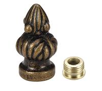 sourcing map Bronze Cap Knob Lamp Shade Finial Decoration Dual Thread 1-3/8 inch High