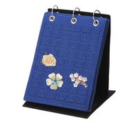 sourcing map Brooch Organizer, Enamel Pin Display, 5-page Collection Pin Board Organizer, Suitable for Pins of Various Sizes and Travel Brooches, Medals, Dark Blue