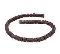 sourcing map Brown Lava-Rock Stone Beads for Jewelry Making 8mm Essential Oil Diffuser Stone Beads, Square, 47pcs