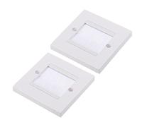 sourcing map Brush Wall Plate Decoration Wall Panel Cable Pass Through Single Gang 86mmx86mm White for Low-Voltage Cables Pack of 2