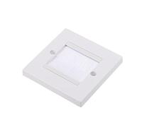 sourcing map Brush Wall Plate Decoration Wall Panel Cable Pass Through Single Gang 86mmx86mm White for Low-Voltage Cables