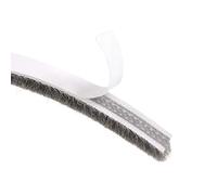 sourcing map Brush Weather Stripping, Adhesive Felt Door Seal Strip Pile Weatherstrip Door Sweep Brush for Door Window 394Inch L X 0.2 Inch W (10000mm X 5mm) Gray