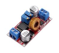 sourcing map Buck Converter Voltage Regulator 5-32V to 0.8-30V 5A Constant Voltage Current Step Down Power Module for Power Adjustment Power Transformers, Red, Vertical