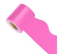 sourcing map Bulletin Board Borders, 32.8Ft x 2.24Inch Rolled Classroom Border Trim Notice Board Frame for Classroom Decoration, Pink