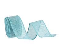 sourcing map Burlap Ribbon Fabric Wired Edge Ribbons Bright Blue 1-1/2 Inch x 5 Yard Wired Ribbon for Gift Wrapping, Bow, Wreath, Christmas Tree, Flower Bouquet