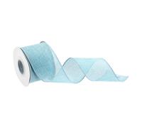 sourcing map Burlap Ribbon Fabric Wired Edge Ribbons Bright Blue 2 Inch x 10 Yard Wired Ribbon for Gift Wrapping, Bow, Wreath, Christmas Tree, Flower Bouquet,with Roller