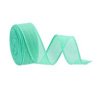 sourcing map Burlap Ribbon Fabric Wired Edge Ribbons Cyan 1-1/2 Inch x 10 Yard for Gift Wrapping, Bow, Wreath, Christmas Tree, Flower Bouquet (3.8cm x 9m)