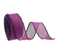 sourcing map Burlap Ribbon Fabric Wired Edge Ribbons Dark Purple 1-1/2 Inch x 10 Yard for Gift Wrapping, Bow, Wreath, Christmas Tree, Flower Bouquet (3.8cm x 9m)
