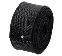 sourcing map Burlap Wired Ribbon, 40mm x 9.1m Black Fabric Ribbon Roll, Burlap Wire Edge Ribbon Decor for Gift Wrapping, DIY Crafts, Bow Making