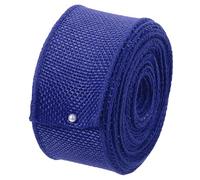 Sourcing Map Burlap Wired Ribbon, 40mm x 9.1m Blue Polyester Faux Burlap Ribbon Roll, Rustic Solid Color, Perfect for Special Occasions