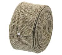 sourcing map Burlap Wired Ribbon, 40mm x 9.1m Dark Natural Color Fabric Ribbon Roll, Burlap Wire Edge Ribbon Decor for Gift Wrapping, DIY Crafts, Bow Making