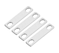 sourcing map Bus Bar Connector 4 Pcs Pitch Row 1.6"(40mm) Red Copper Flat Bus Bar Nickel-Plated for LiFePO4 Cells Lithium Battery Busbar Connector, Silver