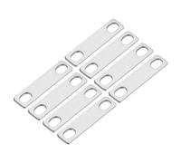 sourcing map Bus Bar Connector 8 Pcs Pitch Row 1.4"(35mm) Red Copper Flat Bus Bar Nickel-Plated for LiFePO4 Cells Lithium Battery Busbar Connector, Silver