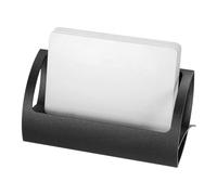 sourcing map Business Card Holder for Desk, Aluminum Alloy Q Shape Business Name Card Organizer Desktop Card Rack Display Stand for Office Exhibition Meeting Home, Black