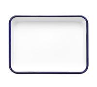 sourcing map Butcher Tray Palette 8.7" x 6.3" (22cm x 16cm) Metal Triple Enamel Coated Rectangular Tray Holder Artist Painter Painting Tool for Art Paint Acrylic Watercolor Mixing