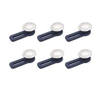 sourcing map Button Extenders, 6pcs - Alloy & Silicone Button Extenders for Jeans, No-Sew Extend Buttons for Women and Men's Pants Shirts Skirts(Silver,1.38")