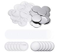 Sourcing Map Button Maker Parts: 120pc 58mm Round Metal & Plastic Button Backs, Clear Film