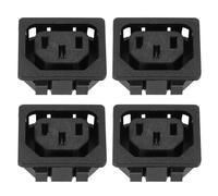 sourcing map C13 Panel Mount Plug Adapter 250V AC 10A 3 Pins IEC Inlet Module Plug Power Socket Straight 4pcs
