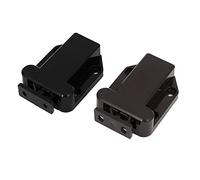 sourcing map Cabinet Cupboard Door Push Open Touch Release Catch Latch Black 2PCS