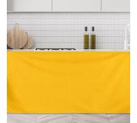 sourcing map Cabinet Curtains, Dust Proof Privacy Drape Short Curtain, Hook & Loop Under the Desk Skirt for Kitchen Bathroom Closet Storage Room (90cm x 70cm, Yellow)