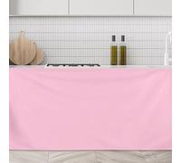 sourcing map Cabinet Curtains, Dust Proof Privacy Drape Short Curtain, Hook & Loop Under the Desk Skirt for Kitchen Bathroom Closet Storage Room (35.4" W x 27.6" H, Pink)