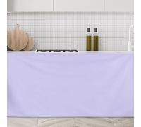 sourcing map Cabinet Curtains, Dust Proof Privacy Drape Short Curtain, Hook & Loop Under the Desk Skirt for Kitchen Bathroom Closet Storage Room (90cm x 70cm, Light Purple)