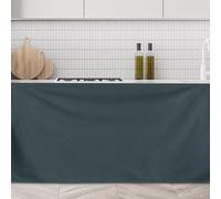 sourcing map Cabinet Curtains, Dust Proof Privacy Drape Short Curtain, Hook & Loop Under the Desk Skirt for Kitchen Bathroom Closet Storage Room (35.4" W x 27.6" H, Dark Gray)