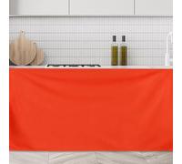 sourcing map Cabinet Curtains, Dust Proof Privacy Drape Short Curtain, Hook & Loop Under the Desk Skirt for Kitchen Bathroom Closet Storage Room (130cm x 70cm, Red)