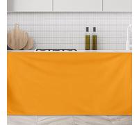 sourcing map Cabinet Curtains, Dust Proof Privacy Drape Short Curtain, Hook & Loop Under the Desk Skirt for Kitchen Bathroom Closet Storage Room (130cm x 70cm, Khaki)