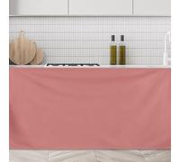 sourcing map Cabinet Curtains, Dust Proof Privacy Drape Short Curtain, Hook & Loop Under the Desk Skirt for Kitchen Bathroom Closet Storage Room (90cm x 70cm, Brown Red)