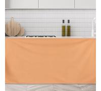 sourcing map Cabinet Curtains, Dust Proof Privacy Drape Short Curtain, Hook & Loop Under the Desk Skirt for Kitchen Bathroom Closet Storage Room (90cm x 70cm, Brown)